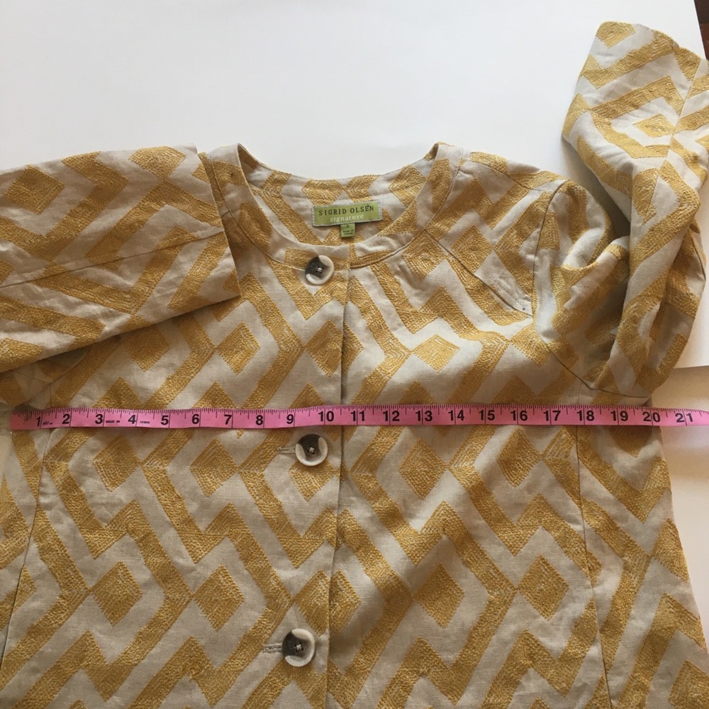 Sigrid Olsen Linen Lined Jacket. - image 4